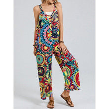Load image into Gallery viewer, Women Rompers Chic Vintage Printing High Waist Sexy Romper Pants Off - Sophornlilly