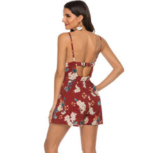 Load image into Gallery viewer, Rompers Floral Print Jumpsuit Summer Short