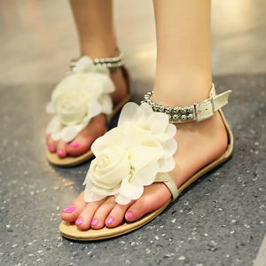 Bohemia Style Summer Shoes Woman Beach Comfortable Flat