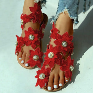 Women Sandals Boho Style Summer Shoes For Women Flat Sandals Beach