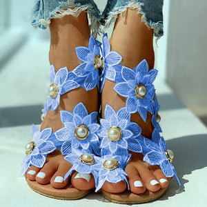 Women Sandals Boho Style Summer Shoes For Women Flat Sandals Beach