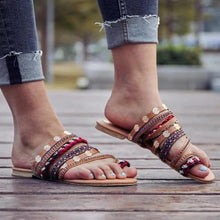 Load image into Gallery viewer, Women Sandals Handmade Greek Style Boho Flip Flop Sandals Streetwear
