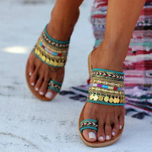Load image into Gallery viewer, Women Sandals Handmade Greek Style Boho Flip Flop Sandals Streetwear