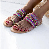 Women Sandals Handmade Greek Style Boho Flip Flop Sandals Streetwear