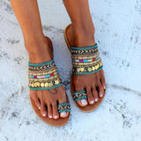 Women Sandals Handmade Greek Style Boho Flip Flop Sandals Streetwear