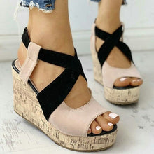 Load image into Gallery viewer, Summer Casual Platform Open Toe Buckle Wedge Solid