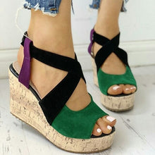Load image into Gallery viewer, Summer Casual Platform Open Toe Buckle Wedge Solid