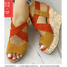 Load image into Gallery viewer, Summer Casual Platform Open Toe Buckle Wedge Solid