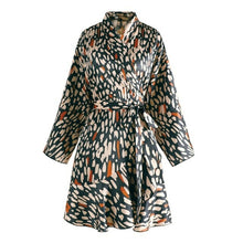 Load image into Gallery viewer, Women Satin Robes Kimono Cardigans Bathrobe Ruffles Belted Home