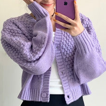 Load image into Gallery viewer, Women Sexy Buttons Knitted Sweater Cardigan Autumn Casual V neck Long - Sophornlilly