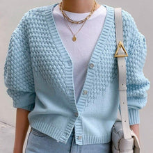 Load image into Gallery viewer, Women Sexy Buttons Knitted Sweater Cardigan Autumn Casual V neck Long - Sophornlilly