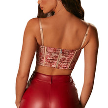 Load image into Gallery viewer, Women Sexy Crop Cami Top, Summer Spaghetti Strap Floral Print Backless