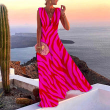 Load image into Gallery viewer, Sexy Deep V Neck Sleeveless Dress Fashion Floral