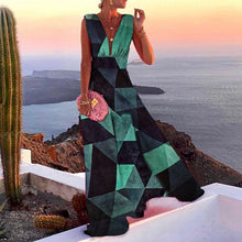 Load image into Gallery viewer, Sexy Deep V Neck Sleeveless Dress Fashion Floral
