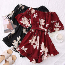 Load image into Gallery viewer, Women Short Female Short Sleeve suit Summer Fashion Jumpsuit Printing - Sophornlilly