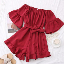 Load image into Gallery viewer, Women Short Female Short Sleeve suit Summer Fashion Jumpsuit Printing - Sophornlilly