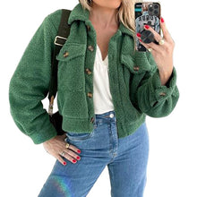 Load image into Gallery viewer, Short Fleece Lamb Wool Long Sleeve Warm