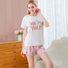 Load image into Gallery viewer, Women Sleepwear Cute Cartoon Print Short Set Pajamas Women Pyjama Suit