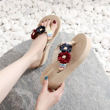 Load image into Gallery viewer, Beach Flip Flops Summer Platform
