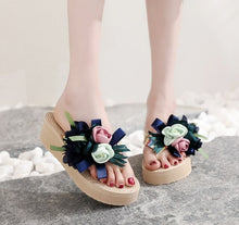 Load image into Gallery viewer, Beach Flip Flops Summer Platform