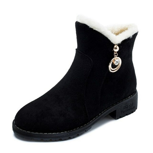 Women Snow Boots Plush New Warm Ankle Booties Warm Fashion Short