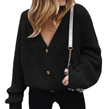 Load image into Gallery viewer, Solid Casual Sweater Oversize V Neck Knitted Cardigans