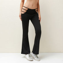 Load image into Gallery viewer, Women Solid Color Sexy Cut Out Pants Slim Fitness Cotton Pants Hollow