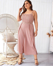 Load image into Gallery viewer, Women Solid Spaghetti Strap Jumpsuits Fashion Lace Patchwork Sexy - Sophornlilly