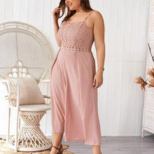 Load image into Gallery viewer, Women Solid Spaghetti Strap Jumpsuits Fashion Lace Patchwork Sexy - Sophornlilly