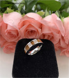 Women Special Ring Tungsten Engagement Wedding Bands With Real Whiskey