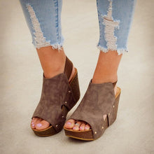 Load image into Gallery viewer, Women Summer Ankle Strap Platform Wedge Sandals Thick Gladiator PU
