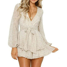 Load image into Gallery viewer, Women Summer Blue Dreamy Jumpsuit Long Semi sheer Sleeves Cute Ruffle - Sophornlilly