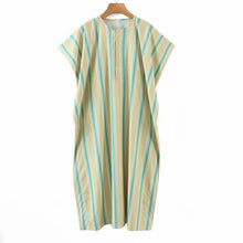 Load image into Gallery viewer, Women Summer Casual Loose Striped Dress Sleeveless O Neck Buttons - Sophornlilly
