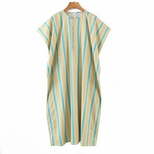 Load image into Gallery viewer, Women Summer Casual Loose Striped Dress Sleeveless O Neck Buttons - Sophornlilly