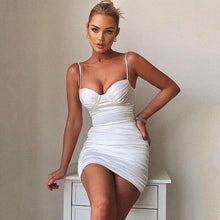 Load image into Gallery viewer, Women Summer Dress Sexy White Pink Spaghetti Strap Sleeveless Evening - Sophornlilly