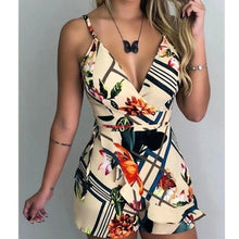 Load image into Gallery viewer, Women Summer Elegant Floral Print Sleeveless Deep V Neck Casual Print - Sophornlilly