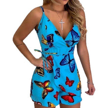 Load image into Gallery viewer, Women Summer Elegant Floral Print Sleeveless Deep V Neck Casual Print - Sophornlilly