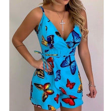 Load image into Gallery viewer, Women Summer Elegant Floral Print Sleeveless Deep V Neck Casual Print - Sophornlilly