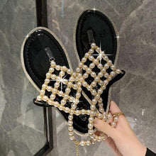 Load image into Gallery viewer, Women Summer Flat Bling Slippers Soft pearl sandals Female Flip Flops - Sophornlilly