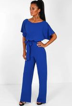 Load image into Gallery viewer, Jumpsuit  Short Sleeve Elegant Long Wide Leg