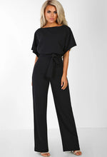 Load image into Gallery viewer, Jumpsuit  Short Sleeve Elegant Long Wide Leg