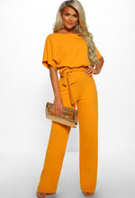 Load image into Gallery viewer, Jumpsuit  Short Sleeve Elegant Long Wide Leg