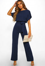 Load image into Gallery viewer, Jumpsuit  Short Sleeve Elegant Long Wide Leg