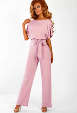 Load image into Gallery viewer, Jumpsuit  Short Sleeve Elegant Long Wide Leg