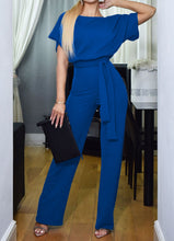 Load image into Gallery viewer, Jumpsuit  Short Sleeve Elegant Long Wide Leg