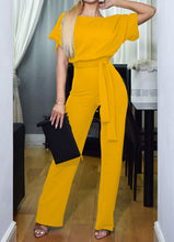 Load image into Gallery viewer, Jumpsuit  Short Sleeve Elegant Long Wide Leg