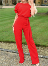 Load image into Gallery viewer, Jumpsuit  Short Sleeve Elegant Long Wide Leg