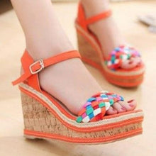 Load image into Gallery viewer, Women Summer Sandals Wedges Weaving Females Footwear Mixed Color - Sophornlilly