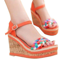 Load image into Gallery viewer, Women Summer Sandals Wedges Weaving Females Footwear Mixed Color - Sophornlilly
