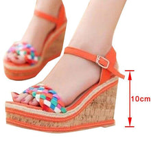 Load image into Gallery viewer, Women Summer Sandals Wedges Weaving Females Footwear Mixed Color - Sophornlilly